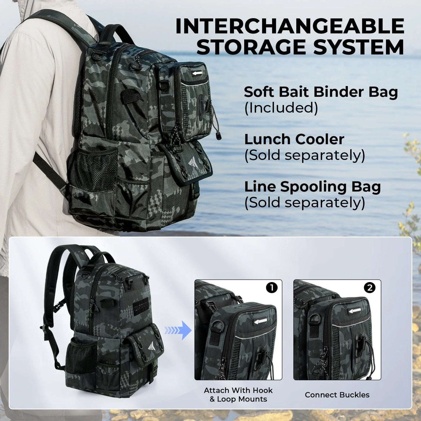 KastKing BaitSpace Fishing Tackle Backpack