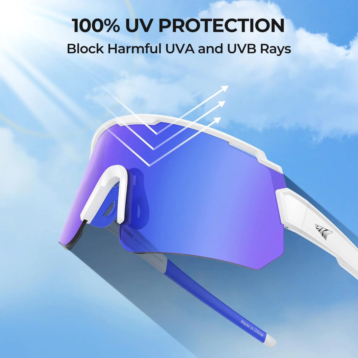 KastKing Skinner Polarized Large UV Protection Sport Sunglasses