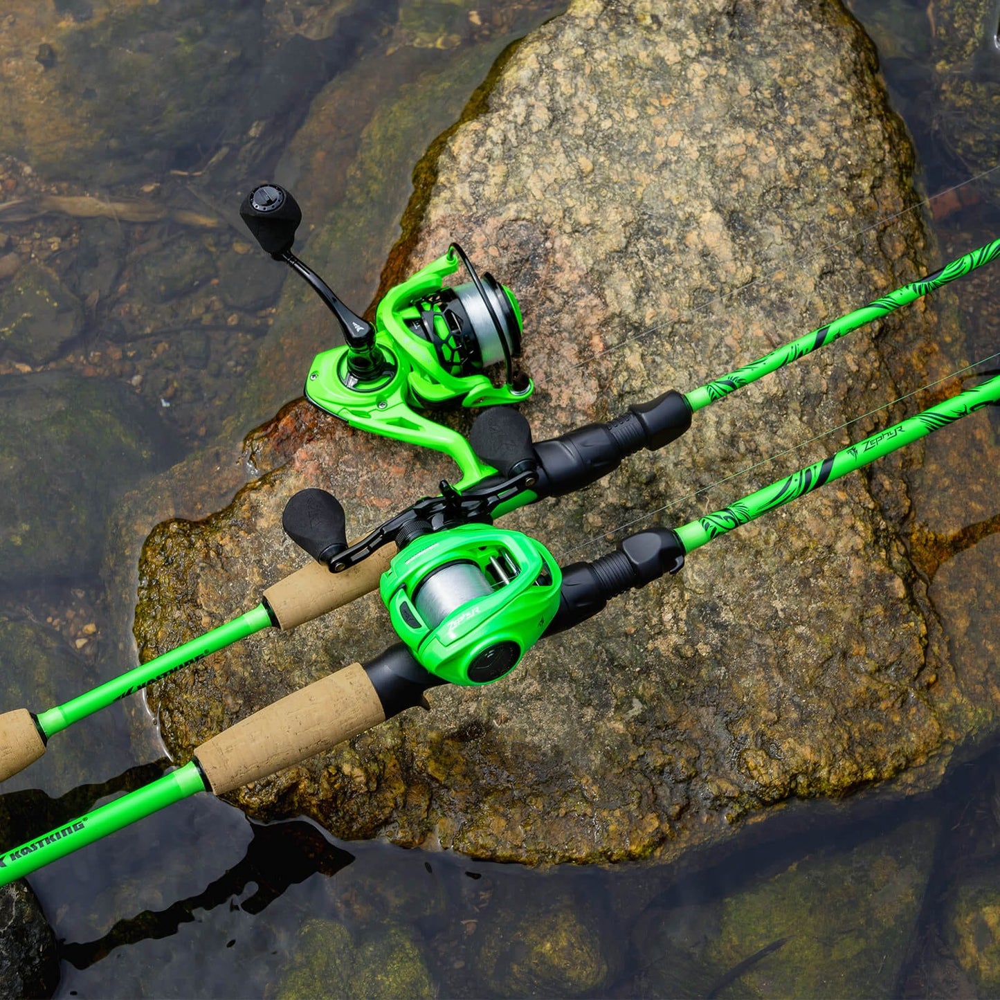 KastKing Zephyr Dual-tip Baitcaster Rod and Reel Combo