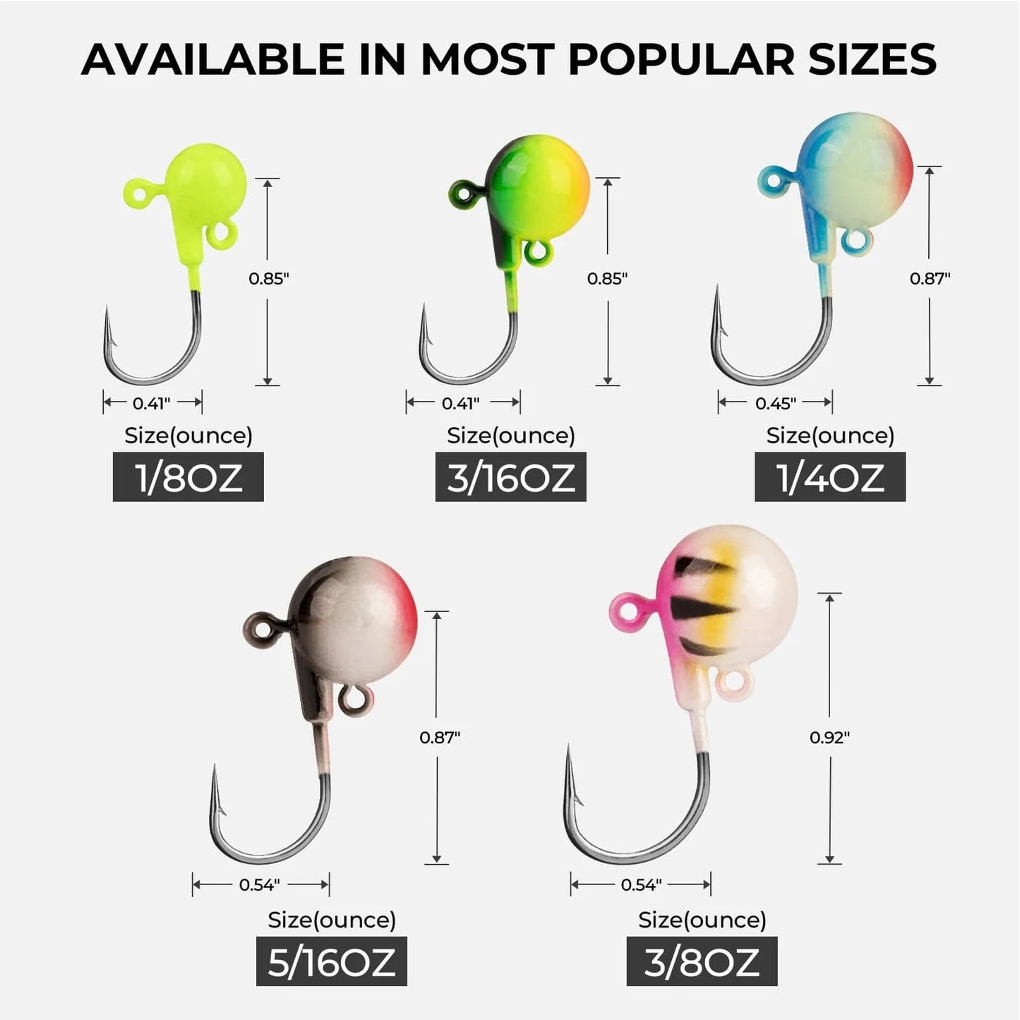 MadBite Dead Drop Jig Heads for Fishing