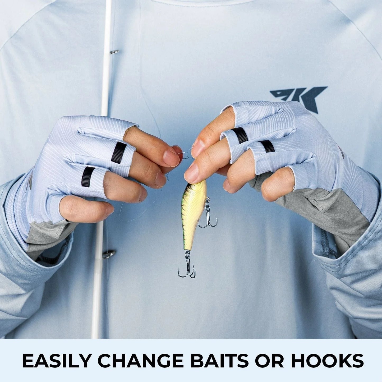 KastKing Ultimate Angler Fingerless SPF Sun Gloves