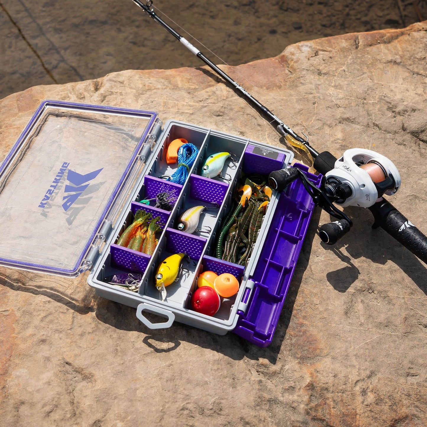 KastKing HyperSeal Waterproof Tackle Box - Purple