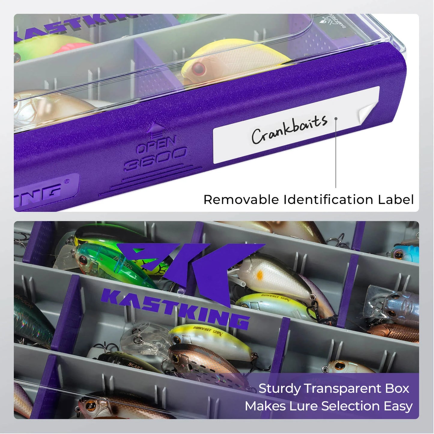 KastKing HyperSeal Waterproof Tackle Box - Purple