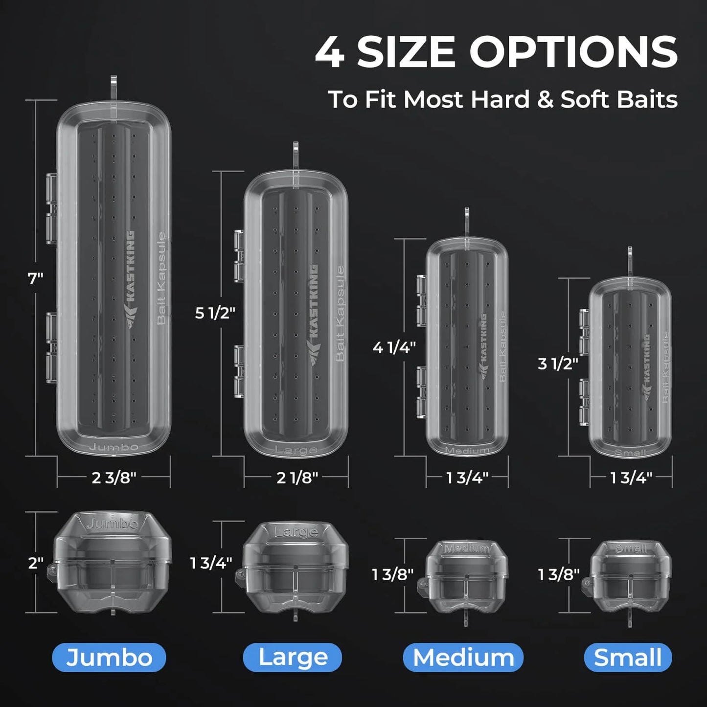 KastKing Free Bait Kapsule Fishing Lure Cover 4pcs Kit