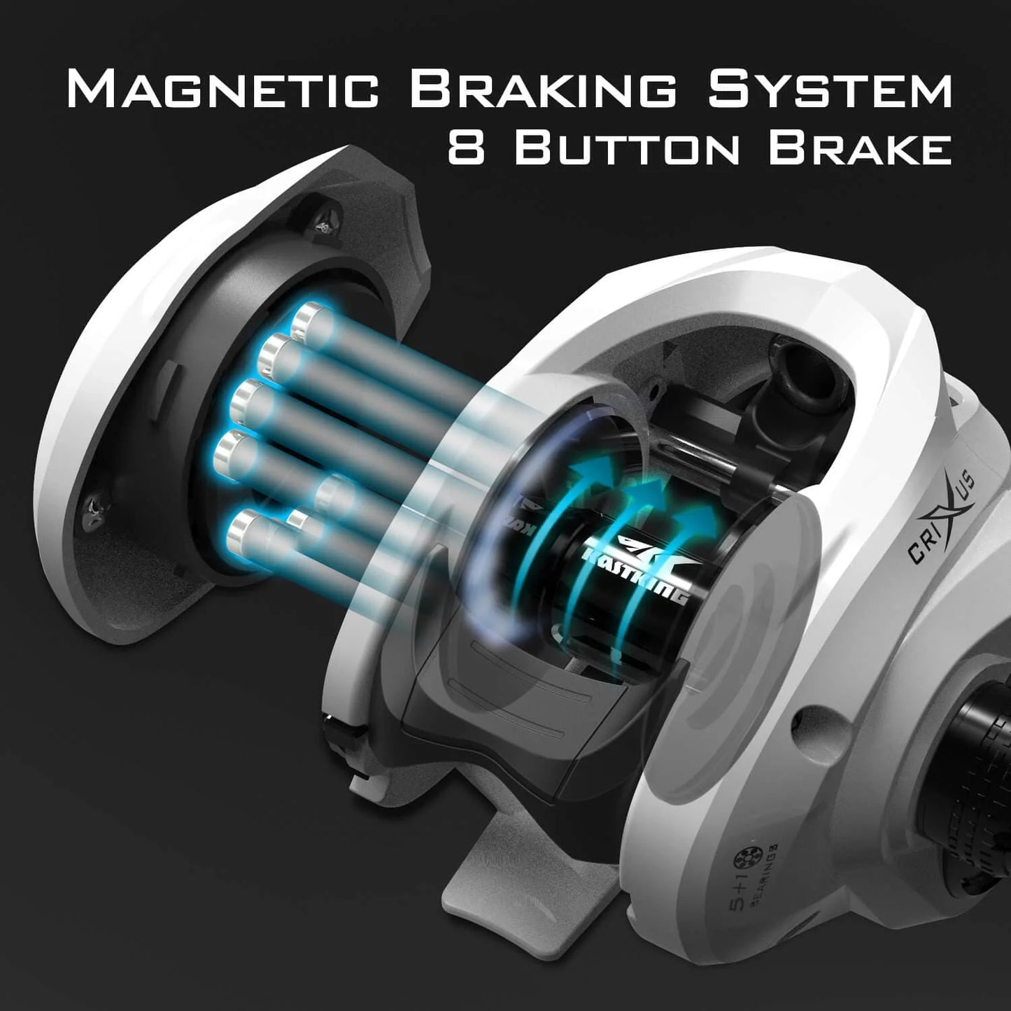 KastKing Crixus Baitcaster Rod and Reel Combo