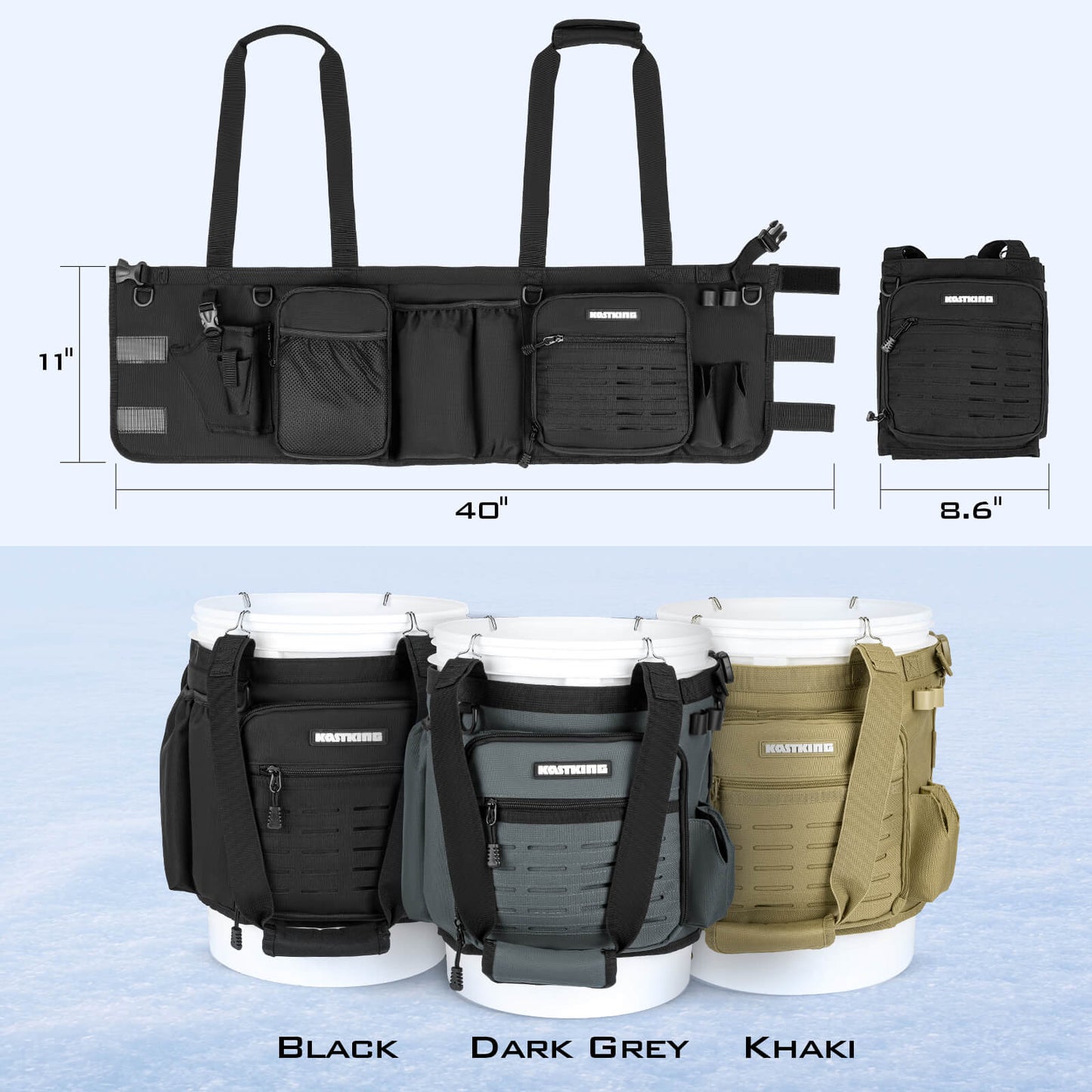 KastKing Karryall Fishing Bucket Organizer for 5 Gallon Bucket