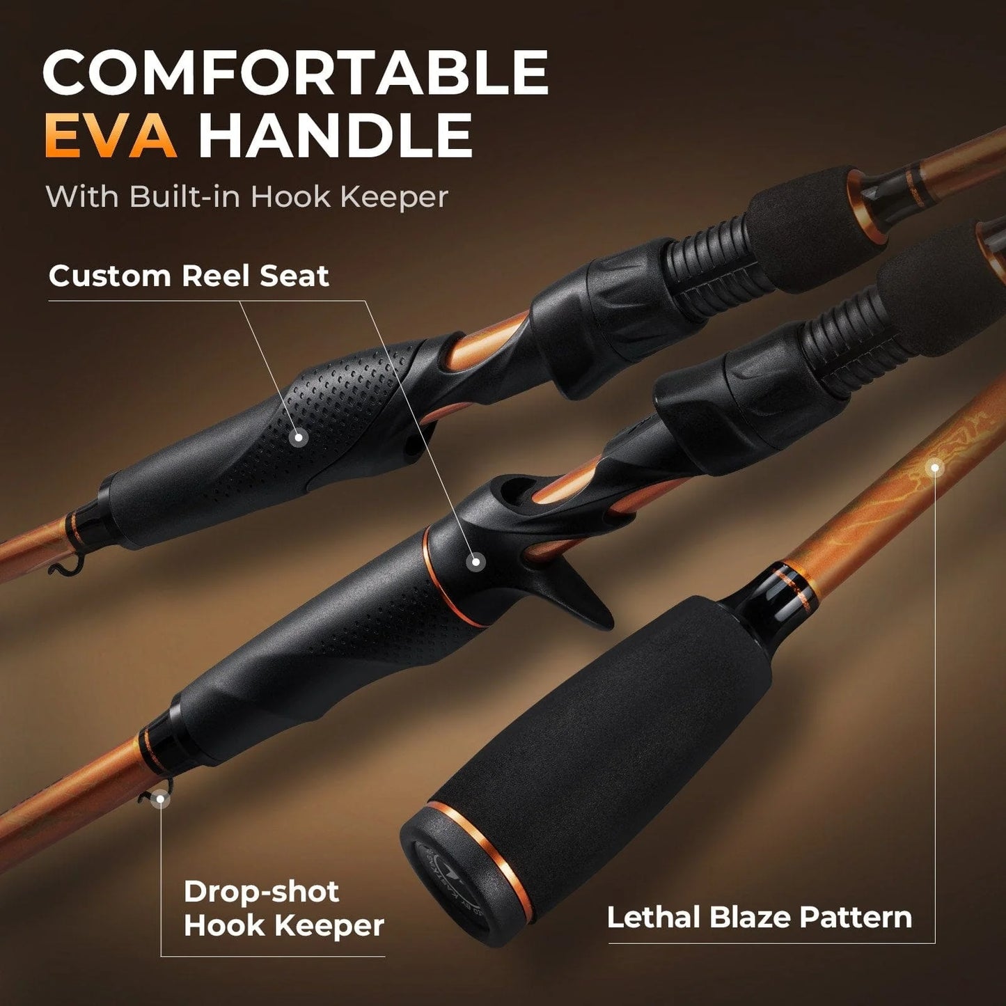 KastKing Lethal Blaze Twin-Tip Baitcaster Rod and Reel Combo