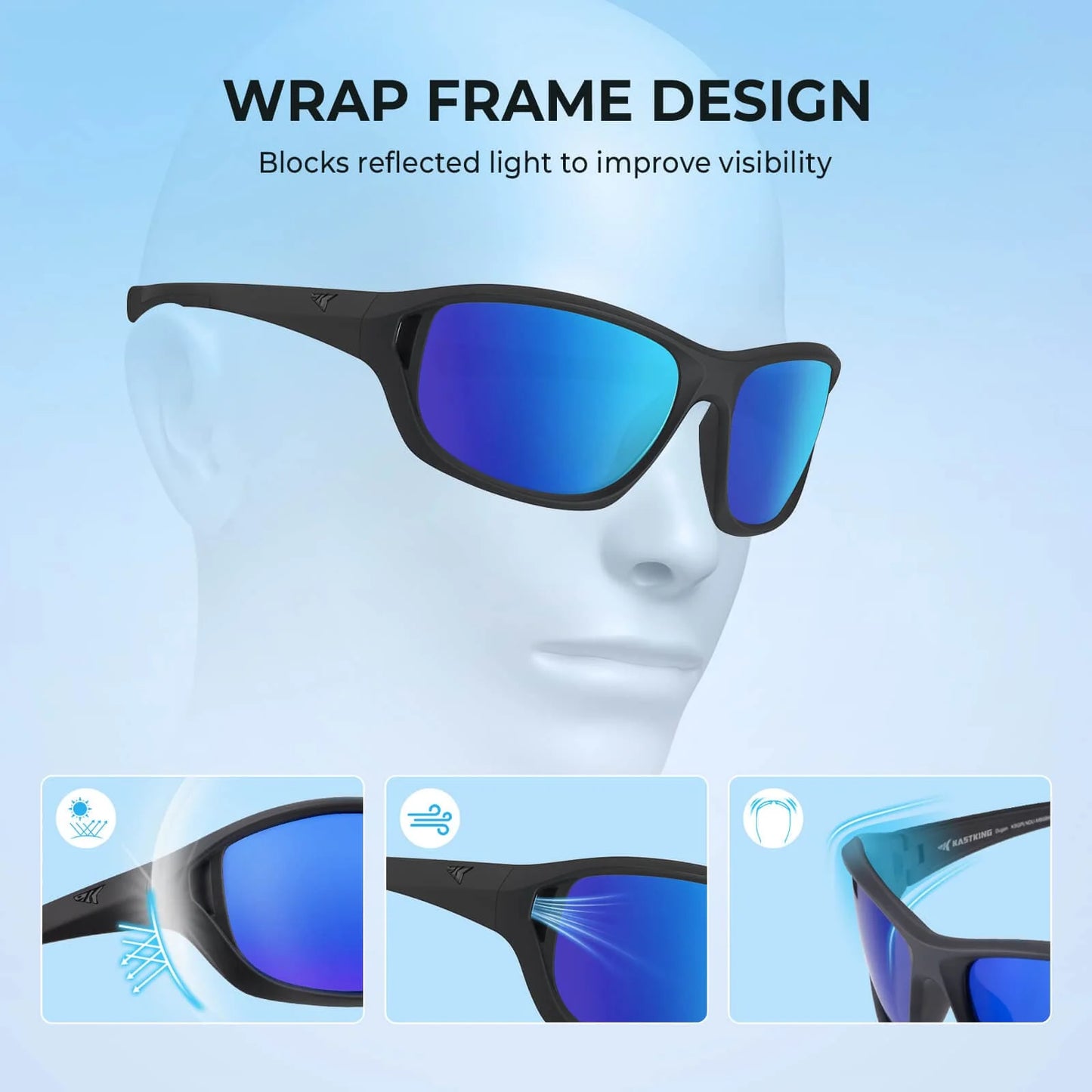 KastKing Dugan Polarized Sport Sunglasses for Men and Women